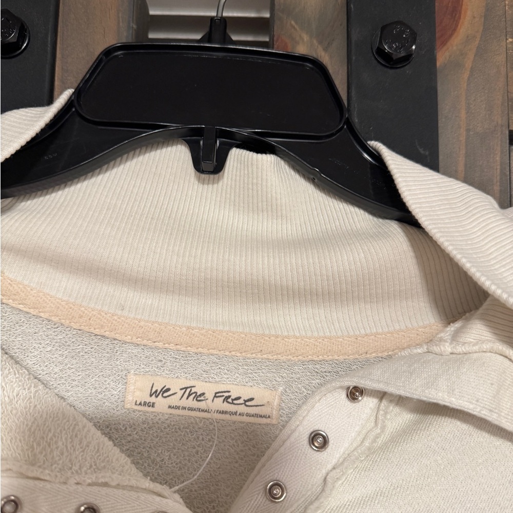 FREE PEOPLE Camden Henley Sweatshirt L - Picture 4 of 5